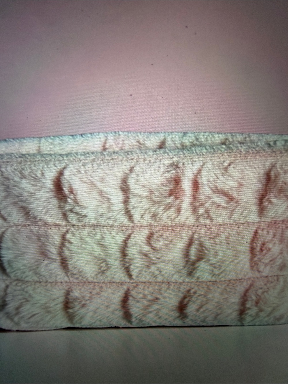 Plush Pink Faux Fur Cosmetics Bag